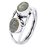 将图像加载到图库查看器中, 925 Sterling Silver Double Stone Ring for Women | Gift Jewelry