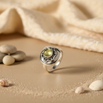 Load image into Gallery viewer, 925 Silver Green Gemstone Ring for Women | Statement Jewelry