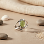 Load image into Gallery viewer, 925 Silver Green Gemstone Ring for Women | Daily Wear Jewelry