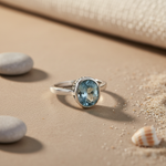将图像加载到图库查看器中, 925 Sterling Silver Aquamarine Ring for Women | Gift Jewelry