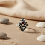 Load image into Gallery viewer, 925 Silver Garnet Ring for Women | Statement Jewelry Gift