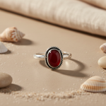 将图像加载到图库查看器中, 925 Silver Red Carnelian Ring for Women | Gemstone Jewelry