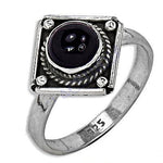 将图像加载到图库查看器中, 925 Silver Onyx Ring for Women | Square Stone Jewelry