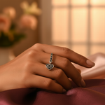 将图像加载到图库查看器中, 925 Silver Heart Dangle Ring for Women | Gift Jewelry