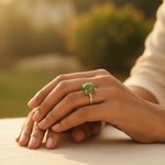 Load image into Gallery viewer, 925 Silver Green Gemstone Ring for Women | Gift Jewelry