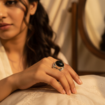 Load image into Gallery viewer, 925 Silver Onyx Ring for Women | Statement Ring Gift
