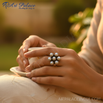 Load image into Gallery viewer, 925 Sterling Silver Pearl Ring for Women | Flower Design Jewelry