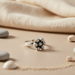 将图像加载到图库查看器中, 925 Sterling Silver Pearl Ring for Women | Flower Design Jewelry