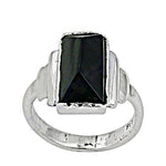 Load image into Gallery viewer, 925 Silver Onyx Ring for Men | Black Gemstone Ring