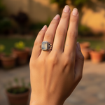 Load image into Gallery viewer, 925 Silver Ring with Gemstone for Women | Sterling Silver Ring