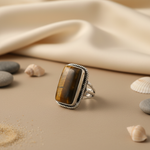 Load image into Gallery viewer, Tiger Eye Stone Ring | 925 Sterling Silver Ring for Women