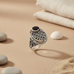 Load image into Gallery viewer, 925 Silver Garnet Ring for Women | Statement Ring