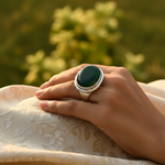 Load image into Gallery viewer, 925 Sterling Silver Green Onyx Ring for Women | Gift Jewelry