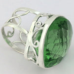 Load image into Gallery viewer, 925 Silver Green Gemstone Ring for Women | Statement Jewelry
