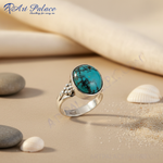 Load image into Gallery viewer, 925 Sterling Silver Turquoise Ring for Women | Gemstone Jewelry