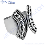 Load image into Gallery viewer, 925 sterling silver wrap ring with detailed design, a statement piece for women.