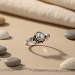 将图像加载到图库查看器中, 925 Sterling Silver Pearl & Gemstone Ring for Women | Gift Jewelry