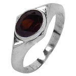 将图像加载到图库查看器中, 925 Silver Garnet Gemstone Ring for Men | Signet Ring
