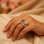 Load image into Gallery viewer, Silver Ring with Green Gemstone | Women's Jewelry | Gift