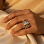 Load image into Gallery viewer, 925 Silver Garnet Spinner Ring | Women's Daily Wear Jewelry