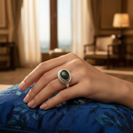 Load image into Gallery viewer, 925 Silver Green Gemstone Ring for Women | Gift Jewelry