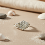 将图像加载到图库查看器中, Silver Ring with Gemstones for Women | Cluster Ring