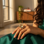 Load image into Gallery viewer, 925 Silver Green Quartz Ring for Women | Gemstone Jewelry