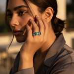 Load image into Gallery viewer, 925 Silver Blue Topaz Ring for Women | Gemstone Ring