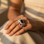 Load image into Gallery viewer, 925 Silver Garnet Ring for Women | Gemstone Jewelry Gift