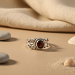 将图像加载到图库查看器中, 925 Silver Garnet Gemstone Ring for Women | Gift Jewelry