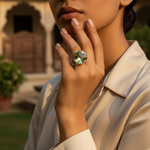 Load image into Gallery viewer, 925 Silver Green Amethyst Ring for Women | Gemstone Jewelry