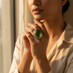 Load image into Gallery viewer, 925 Sterling Silver Green Quartz Ring for Women | Gift Jewelry