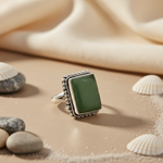 Load image into Gallery viewer, 925 Silver Jade Ring for Women | Gemstone Jewelry