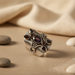 Load image into Gallery viewer, 925 Silver Garnet Gemstone Ring for Women | Statement Jewelry