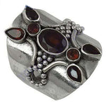 Load image into Gallery viewer, 925 Silver Garnet Gemstone Ring for Women | Statement Jewelry