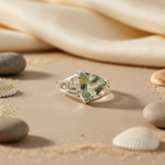 Load image into Gallery viewer, 925 Silver Green Amethyst Ring for Women | Gemstone Jewelry