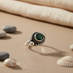 将图像加载到图库查看器中, 925 Sterling Silver Green Onyx Ring for Women | Gift Jewelry