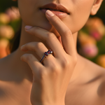 将图像加载到图库查看器中, 925 Silver Garnet Ring for Women | Anniversary Gift