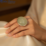 Load image into Gallery viewer, Amethyst Carved Face Ring | 925 Silver | Women's Jewelry