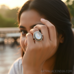 Load image into Gallery viewer, 925 Sterling Silver Ring with Mother of Pearl Stone | For Women