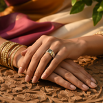 Load image into Gallery viewer, 925 Silver Green Gemstone Ring for Women | Modern Jewelry