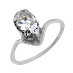将图像加载到图库查看器中, Silver Oval Cut Cubic Zirconia Ring for Women | Gift