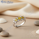 Load image into Gallery viewer, 925 Silver Yellow Sapphire Ring for Women | Gemstone Jewelry