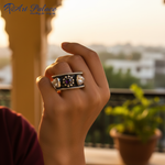 Load image into Gallery viewer, 925 Silver Amethyst & Quartz Ring for Women | Statement Ring