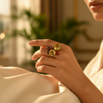 Load image into Gallery viewer, Silver Multi-Gemstone Cocktail Ring for Women | Statement Ring