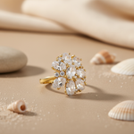 将图像加载到图库查看器中, gold plating Ring with White Cubic Zirconia | Women's Ring | Gift
