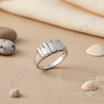 Load image into Gallery viewer, Silver Ring with White CZ Stones | Women's Fashion Jewelry