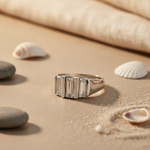 将图像加载到图库查看器中, Silver Ring with White CZ Stones | Women's Fashion Jewelry