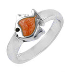 将图像加载到图库查看器中, 925 Silver Fish Ring with Coral Stone for Women | Gift