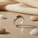 将图像加载到图库查看器中, 925 Sterling Silver Ring with Green Stone for Women